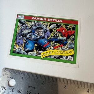 HULK vs. SPIDER-MAN 1990 Impel Marvel Universe Famous Battles #114